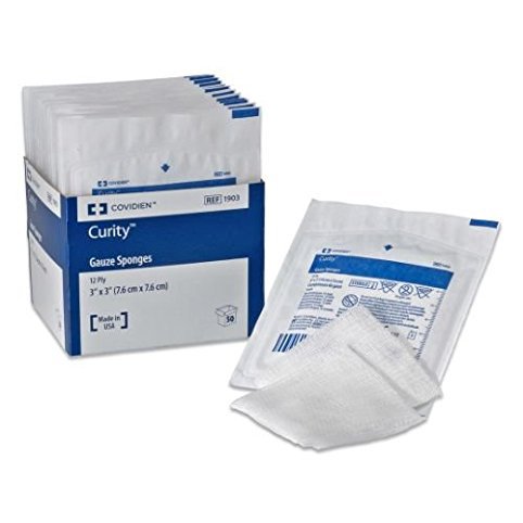 Curity Sterile USP Type VII Gauze Sponge, 4 x 4 Inch, 16-Ply MK 939835