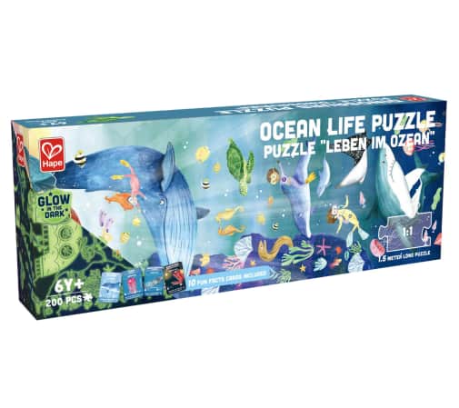 Hape Ocean Life Puzzle - Glow in the Dark (200 pieces)
