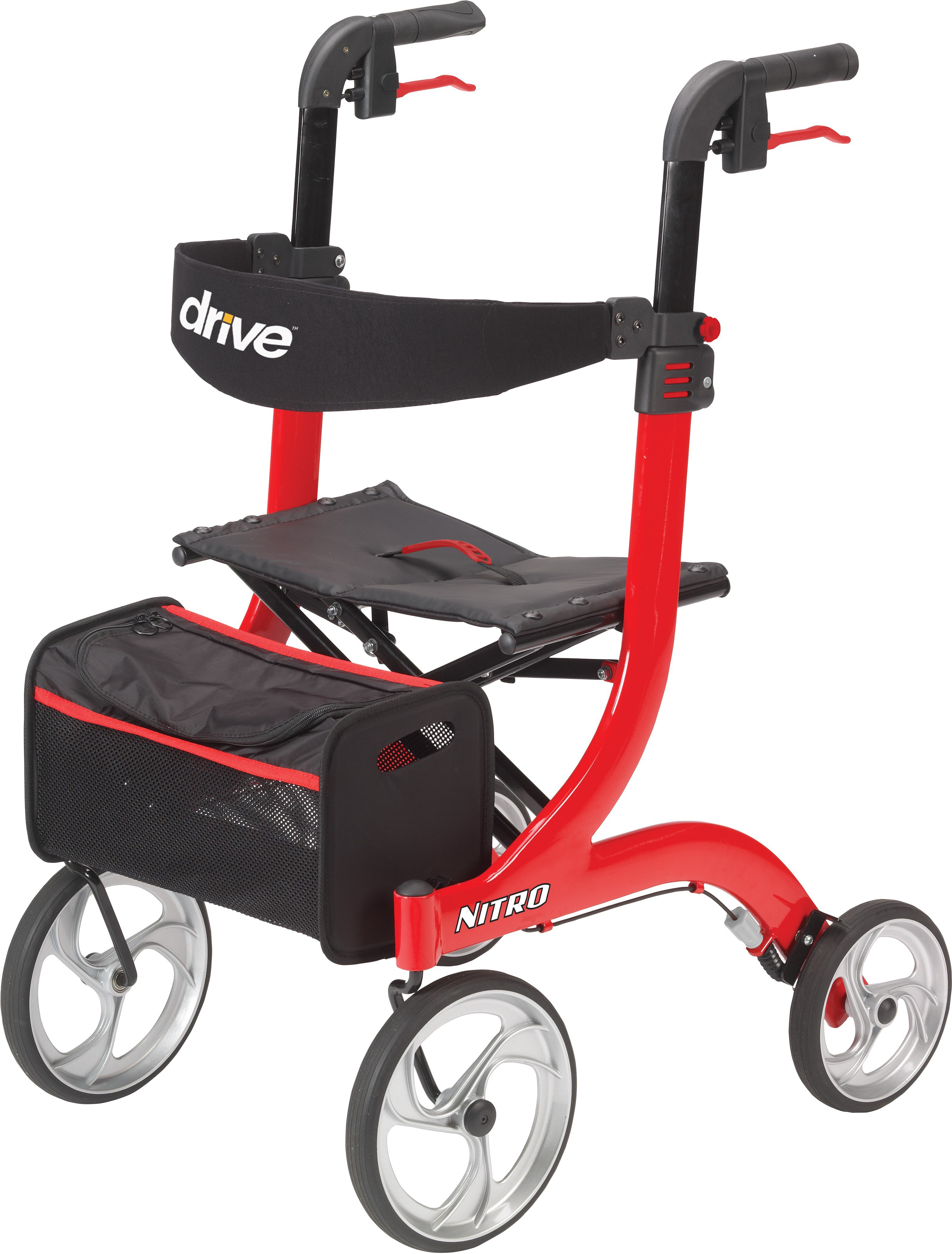 drive Nitro Four-Wheel Rollator, Red MK 873746