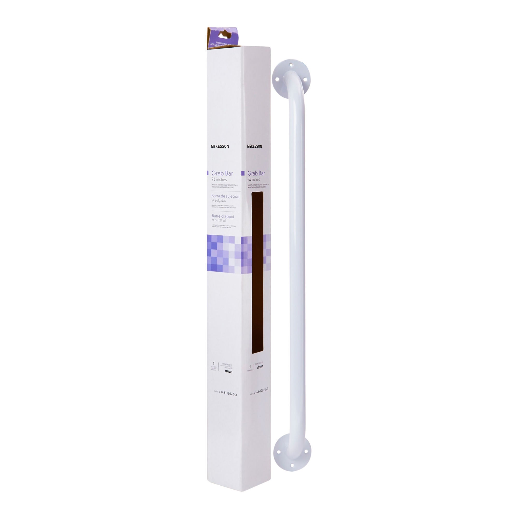 McKesson Wall Grab Bar, White Steel, 24-Inch Length MK 1065238
