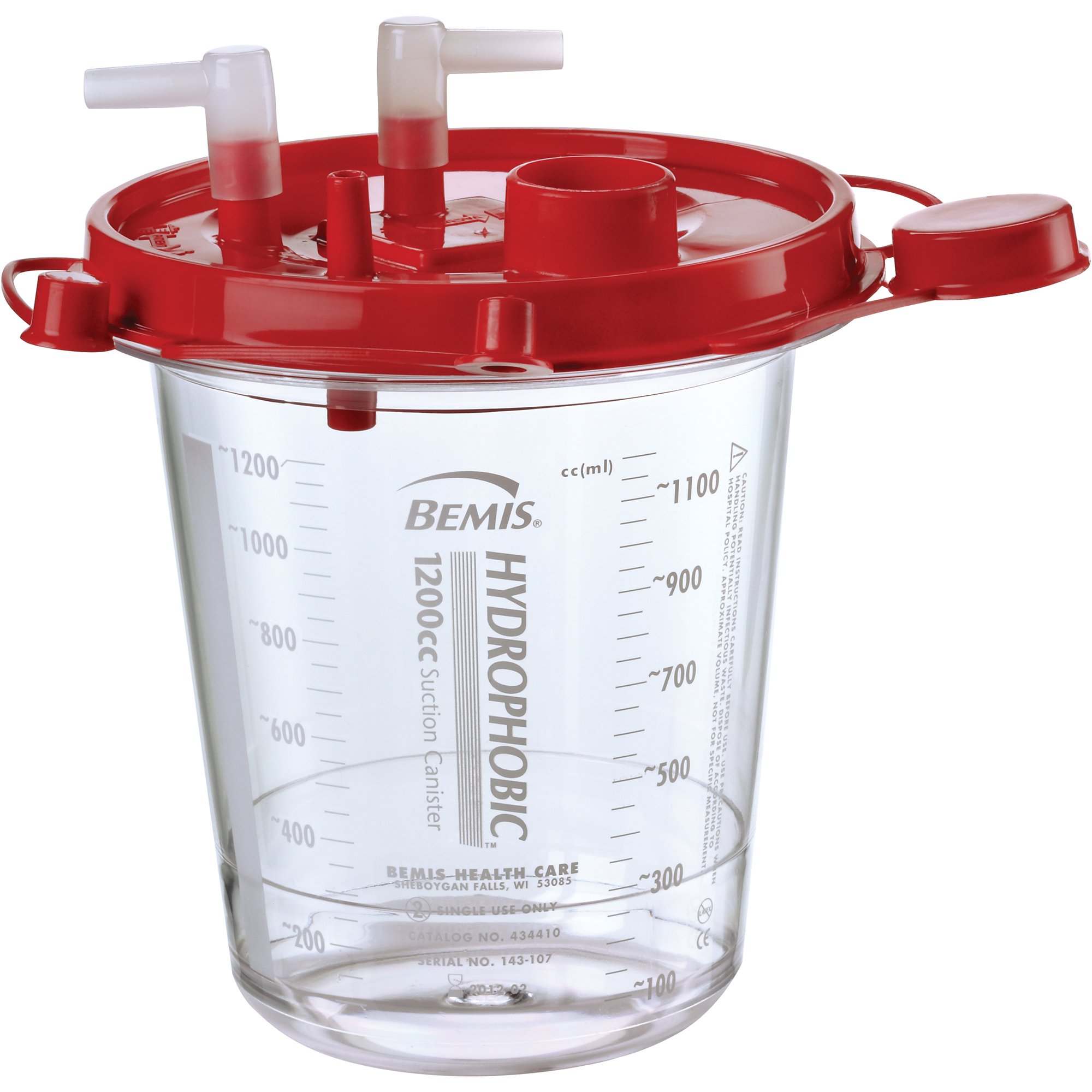 Hi-Flow Rigid Suction Canister for use with Bemis Quick-Drain Systems, 1200 mL MK 162706
