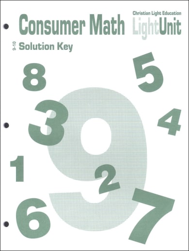Consumer Math LightUnits Answer Key 9-10