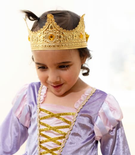 Little Adventures Gold Royal Full Crown Dress Up Accessory