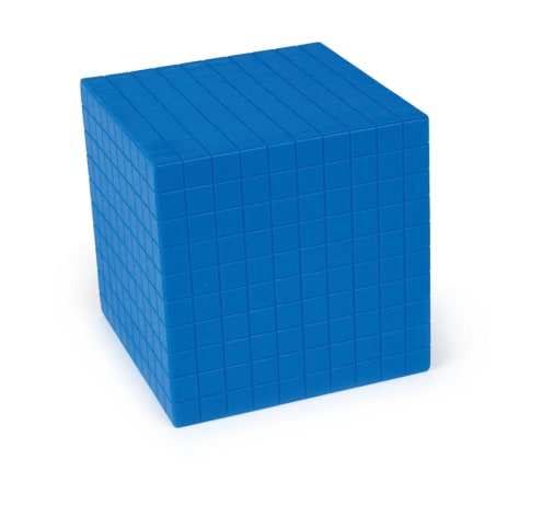 Base Ten Decimeter Cube (Blue)