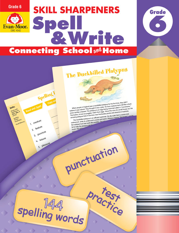 Skill Sharpener: Spell & Write, Grade 6