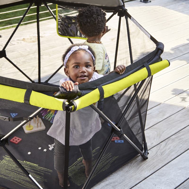 Play-Away™ Portable Playard Deluxe (Adventurer) Lifestyle Photo Play-Away™ Portable Playard Deluxe (Adventurer) Lifestyle Photo