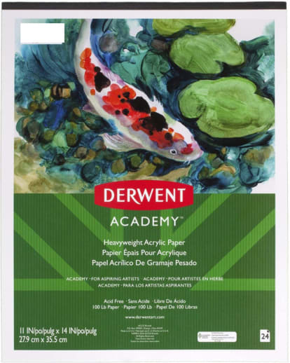 Derwent Academy™ Acrylic Paint Pad 11"x14", 24 Count