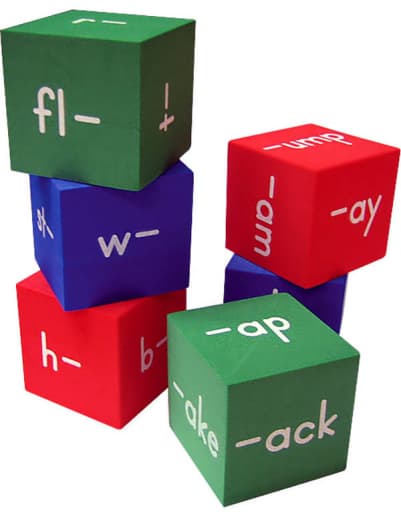Foam Word Family Cubes