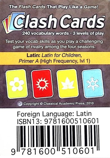 Clash Cards: Latin, Level 1 Flash Cards