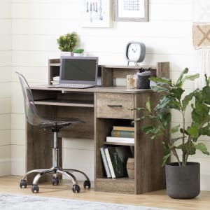 South Shore Axess Small Computer Desk in Pure Black