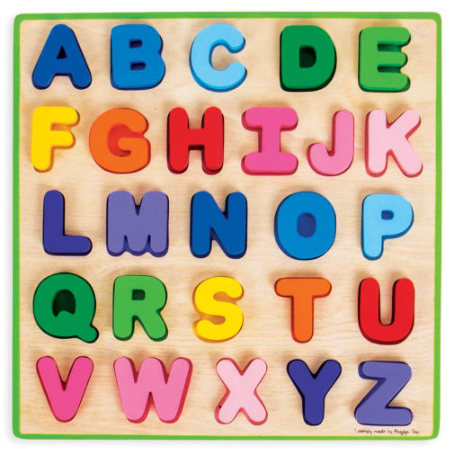 Chunky Wooden Uppercase Alphabet Puzzle