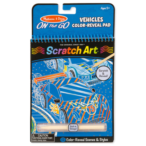 Scratch Art Color-Reveal Pad - Vehicles