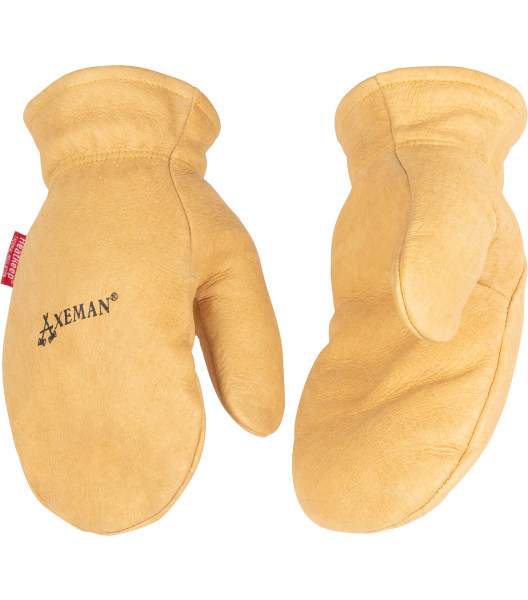 Kids' Axeman&reg; Lined Grain Leather Mitt, Tan, large