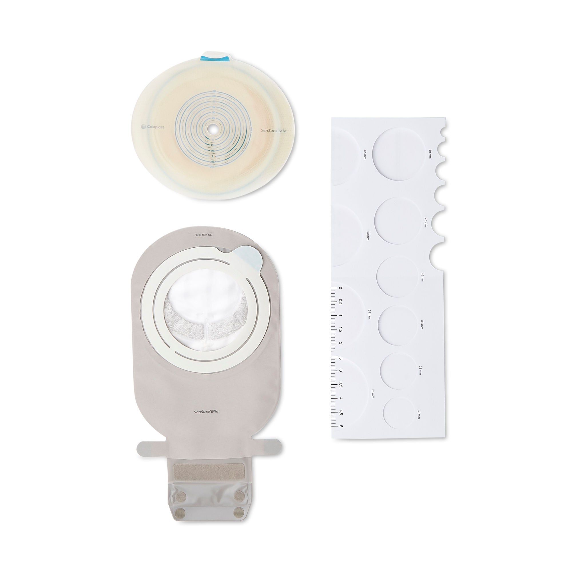 Ostomy Pouch SenSura Mio Two-Piece System Maxi Length Flat, Trim to Fit 3/8 to 2-3/4 Inch Stoma Drainable MK 1006226