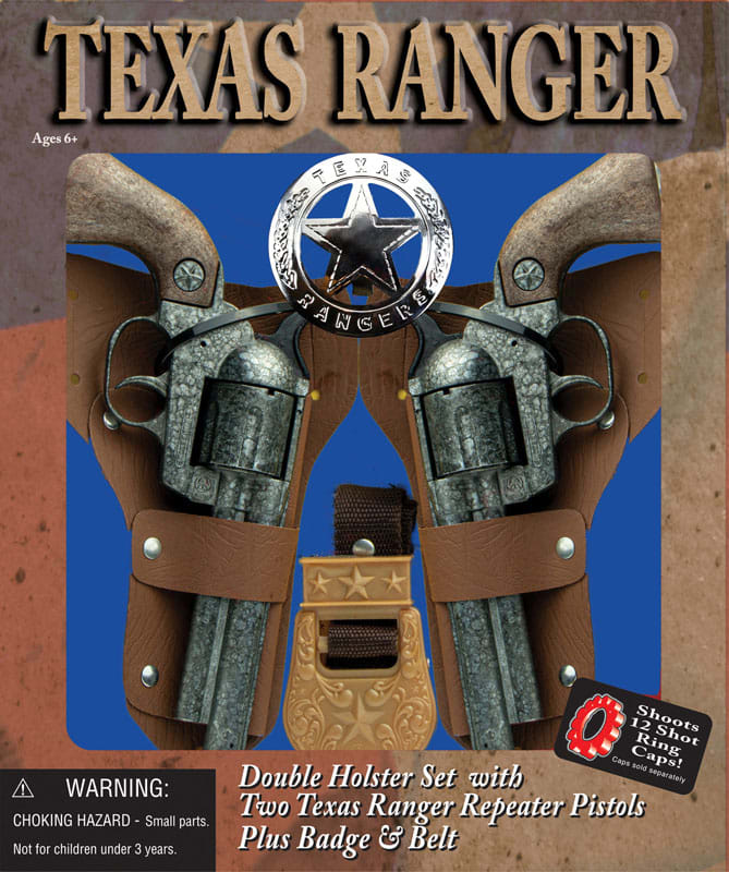 Parris Texas Ranger Solid Die-Cast Metal Cap Gun Double Holster Set
