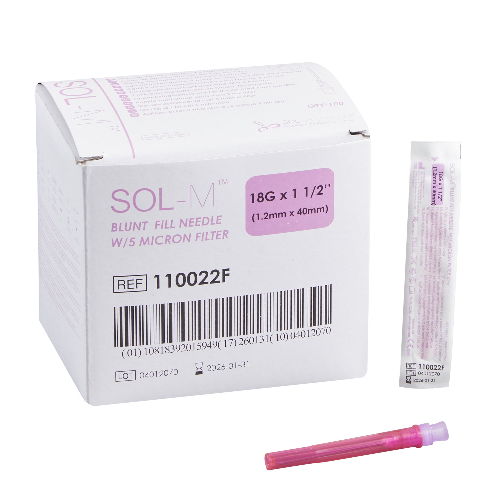 Blunt Fill Needle SOL-M 18 Gauge Blunt MK 853500