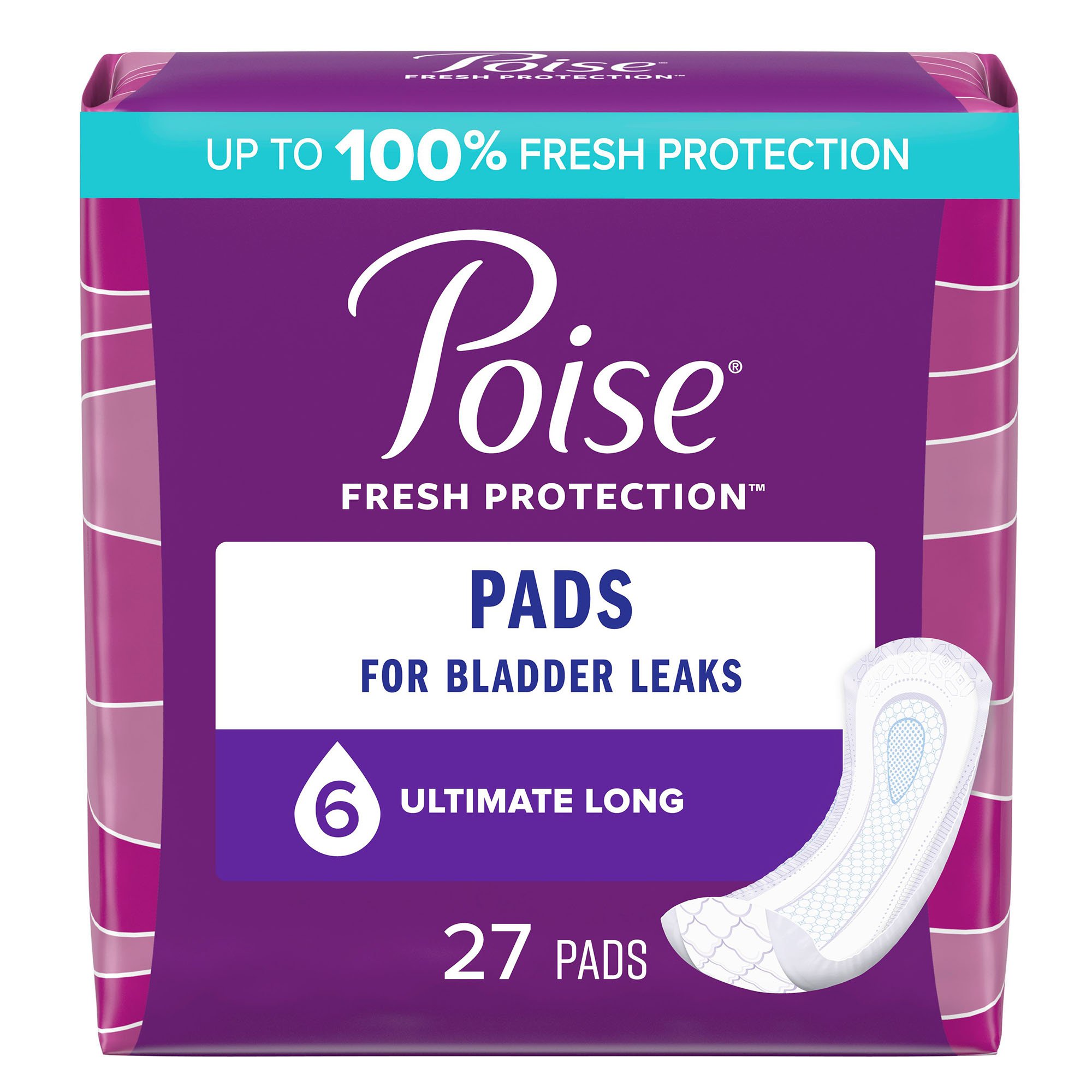 Poise Bladder Control Pads for Women, Heavy Absorbency, 15.9-Inch Length MK 802345