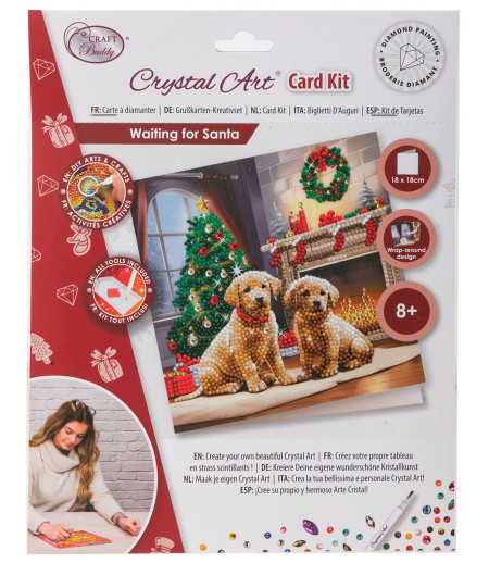 Crystal Art Card Kit: Waiting for Santa