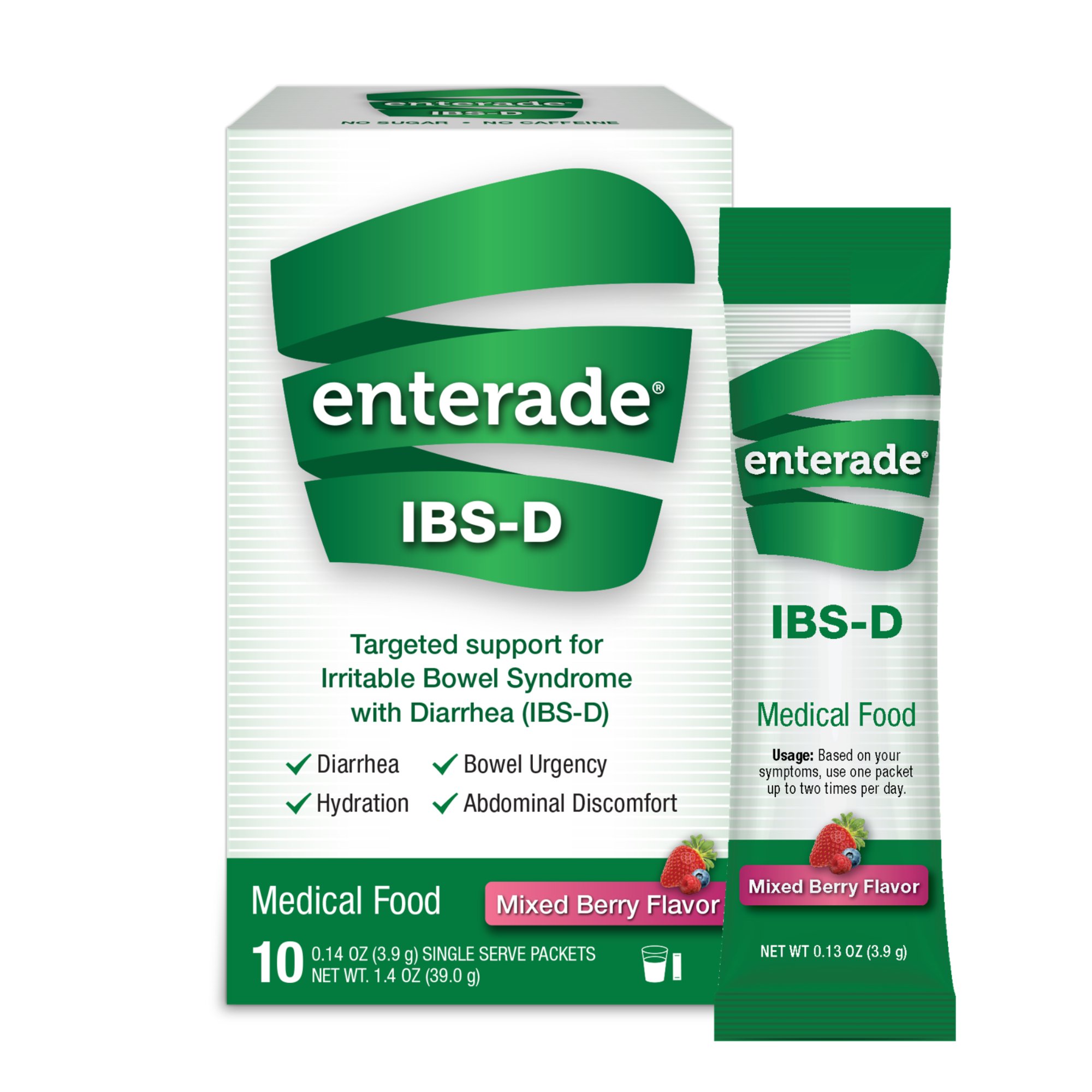 enterade IBS-D Dietary Support Medical Food, Mixed Berry, Single Serve Packets MK 1277909