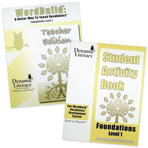 WordBuild Foundations Level 1 Combo: Teacher & Student Activity Books