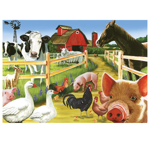 Cobble Hill Farmyard Welcome Tray Puzzle (35 piece)