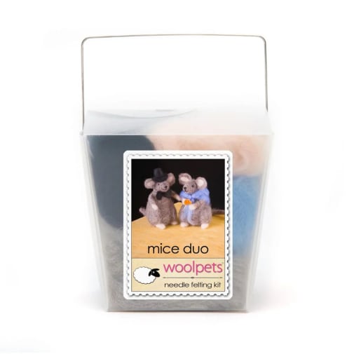 Needle Felting Kit: Mice Duo