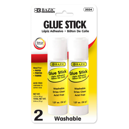 Glue Sticks (Acid Free, Washable) 36g / 1.27oz Jumbo (2/Pack)