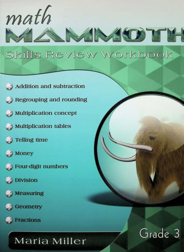 Math Mammoth Grade 3 Color Skills Review Workbook (2024 Edition)
