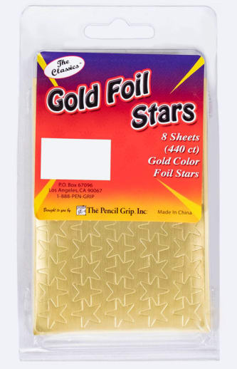 Gold Foil Stars Stickers 440 Count