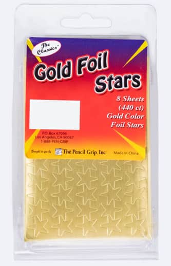Gold Foil Stars Stickers 440 Count