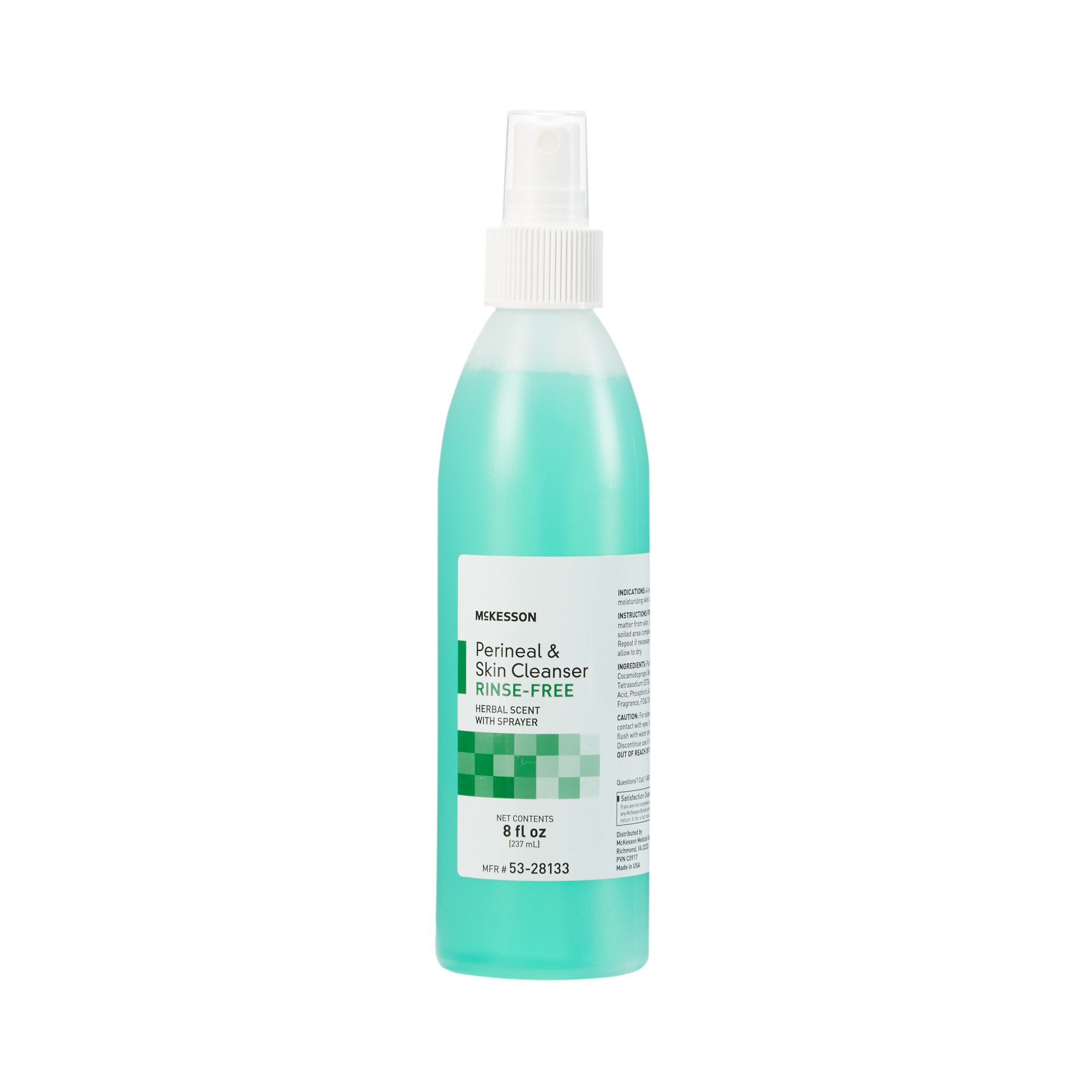 McKesson Rinse-Free Perineal Wash, Herbal Scent, 8 oz. MK 579395