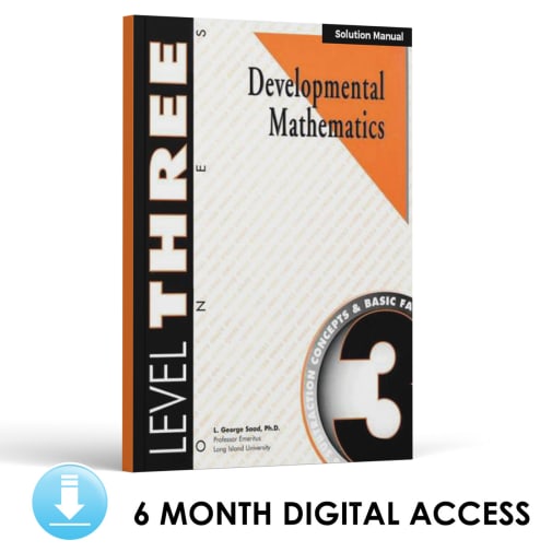 Developmental Math: Level 3 Solution Manual | Ones: Subtraction Concepts and Basic Facts (6 Month Access)