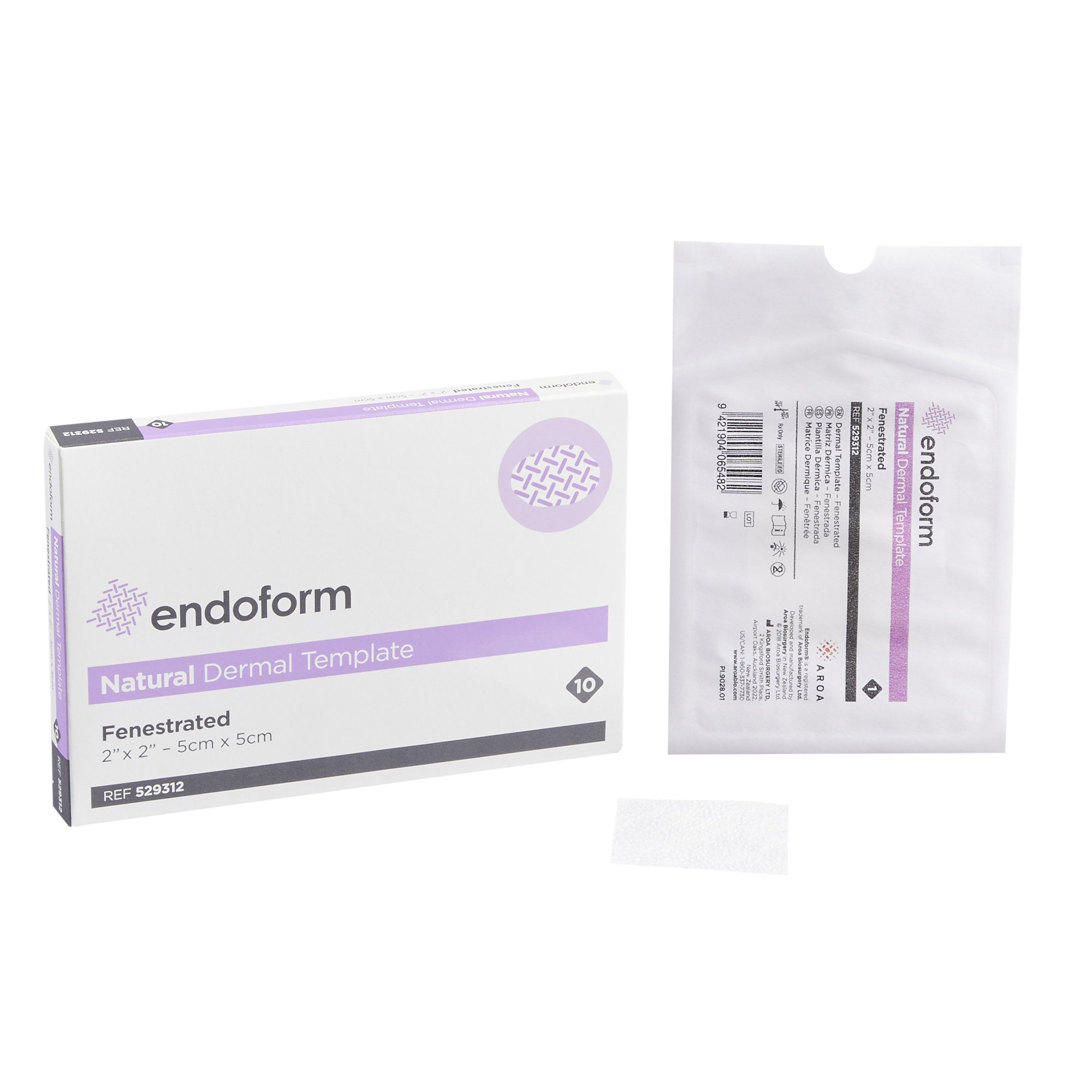 Endoform Natural Dermal Template Fenestrated Collagen Dressing, 2 x 2 Inch MK 833932