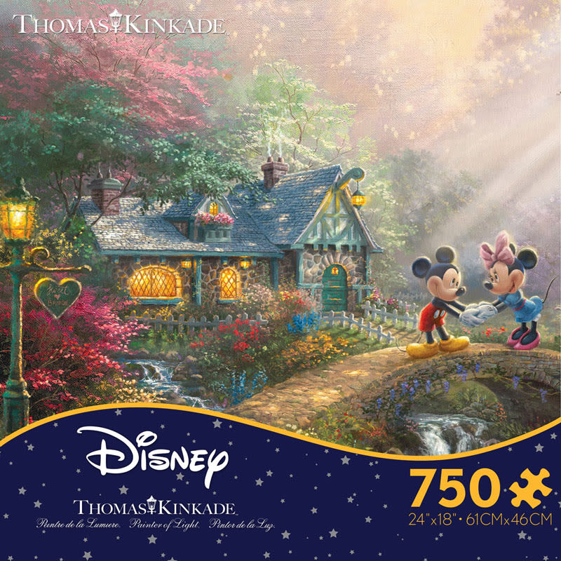 ❤︎K❤︎ Mickey and Minnie Sweetheart Bridge Puzzle (Thomas Kinkade