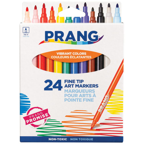 Prang Fine Line Markers - 24 Color Set