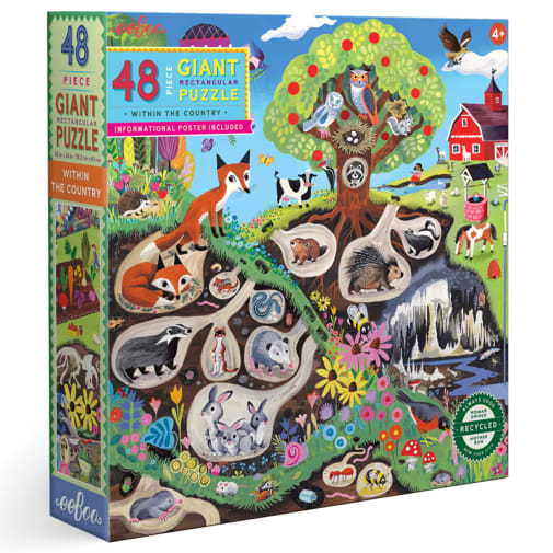 eeboo Within the Country 48-Piece Giant Puzzle