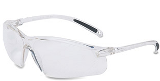 Safety Glasses Uvex A700 Series Wraparound Anti-scratch Coating Clear Tint Polycarbonate Lens Clear Frame Over Ear One Size Fits Most MK 797333