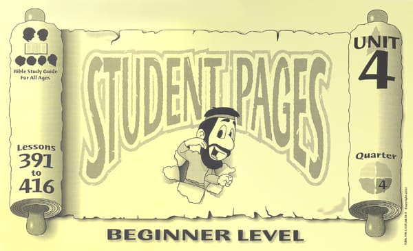 Beginner Student Pages for Lessons 391-416