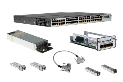 Image of Cisco 3750X Series 48 Port PoE+ Deployment Kit