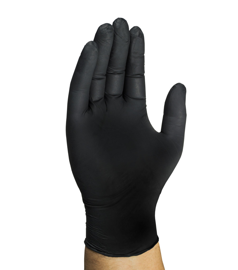 6 Mil Heavy Duty Black Nitrile Gloves (Pack of 100), Black, large image number 1