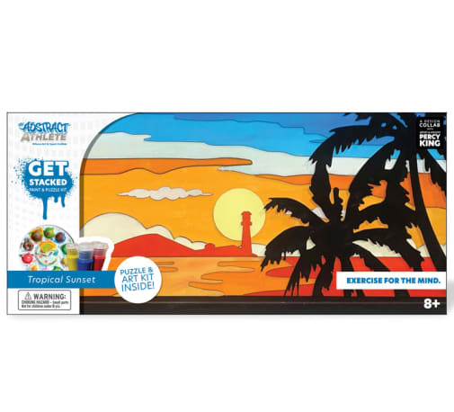 Get Stacked Paint & Puzzle Kit - Tropical Sunset
