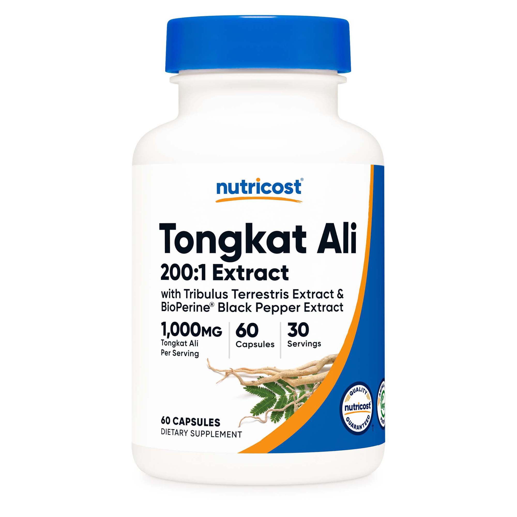 Dietary Supplement nutricost Tongkat 1,000 mg Strength Capsule 60 Per Bottle MK 1270265