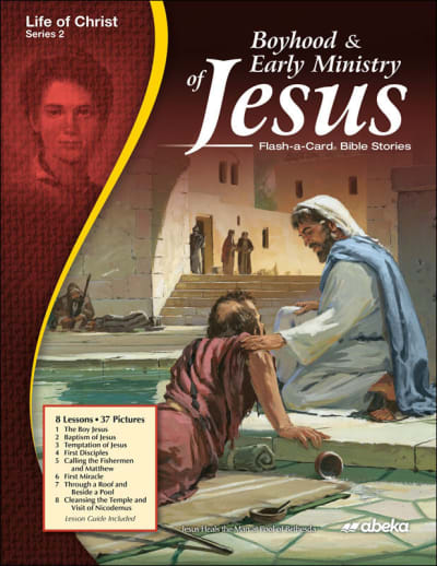 Abeka Boyhood and Early Ministry of Jesus Flash-a-Card Bible Stories