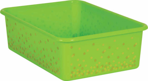 Lime Large Plastic Storage Bin