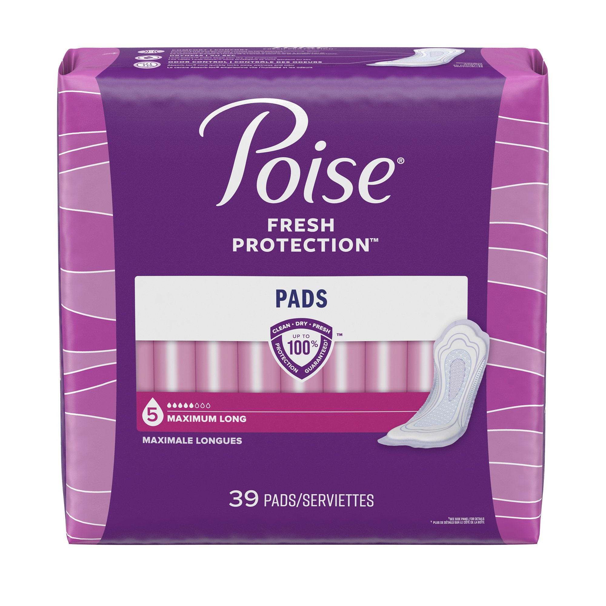 Poise Maximum Absorbency Bladder Control Pad, Long Length MK 1163799