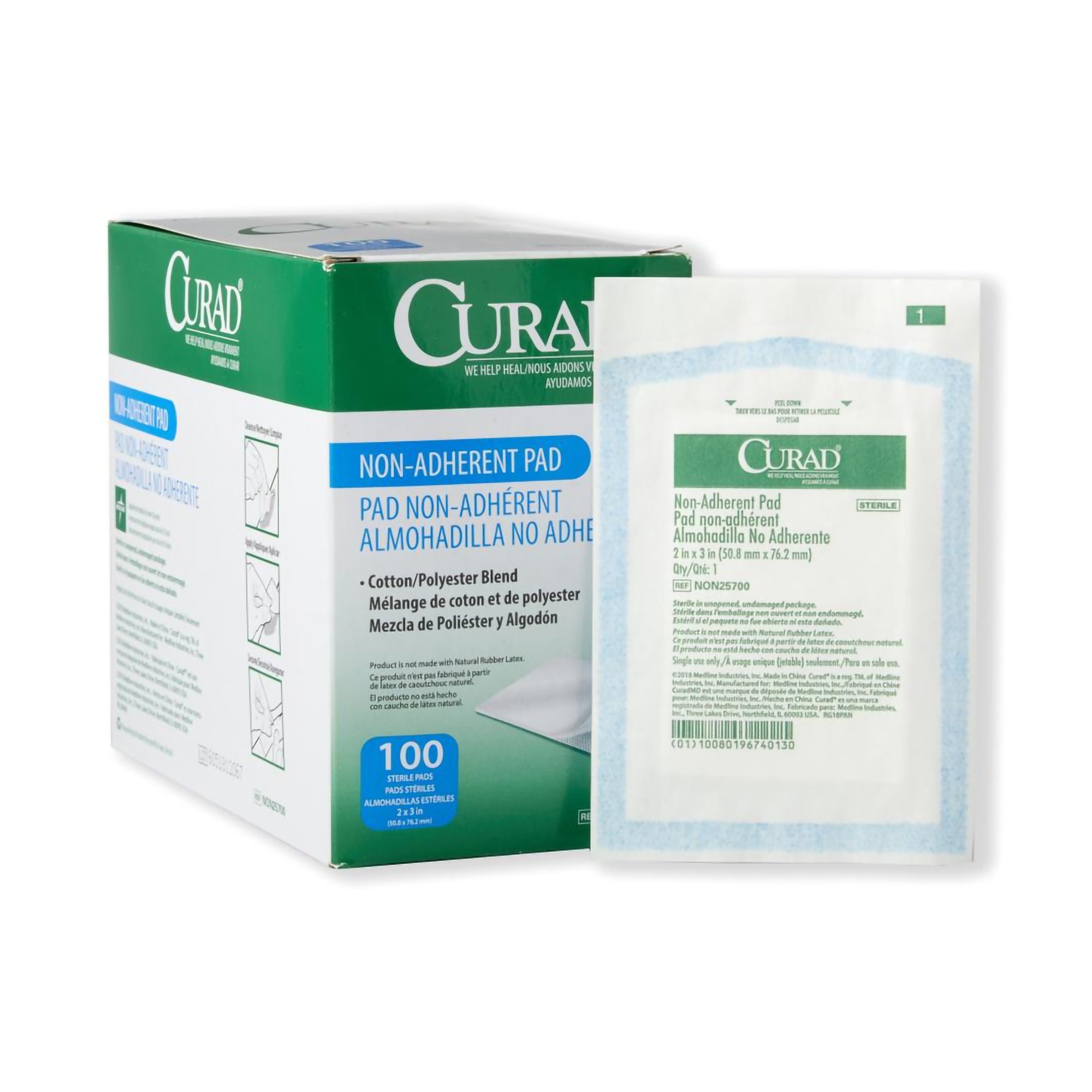 Curad Nonadherent Dressing, 2 x 3 Inch MK 769441