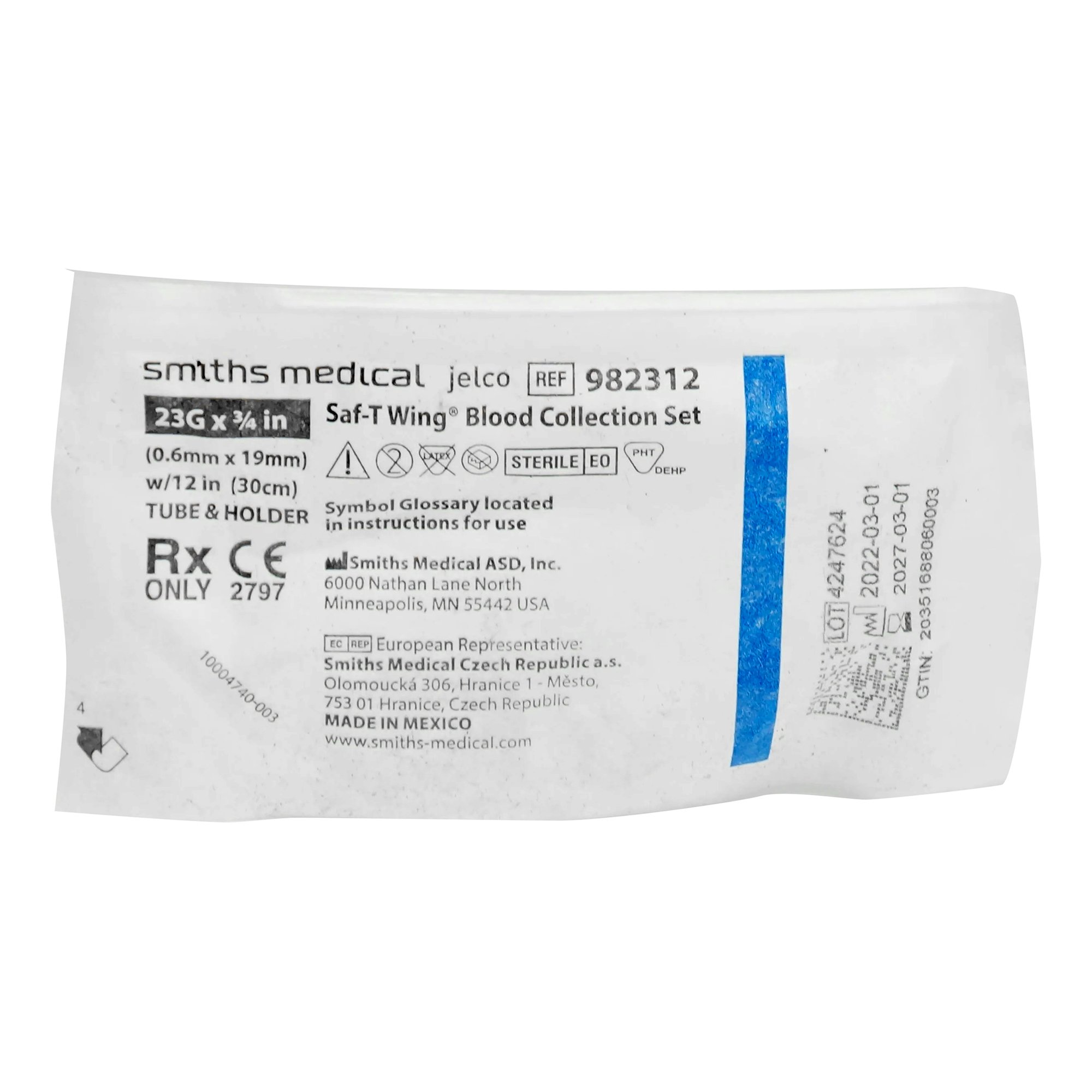 Saf-T Wing Blood Collection Set with Holder, 23 Gauge, -inch needle length MK 464854