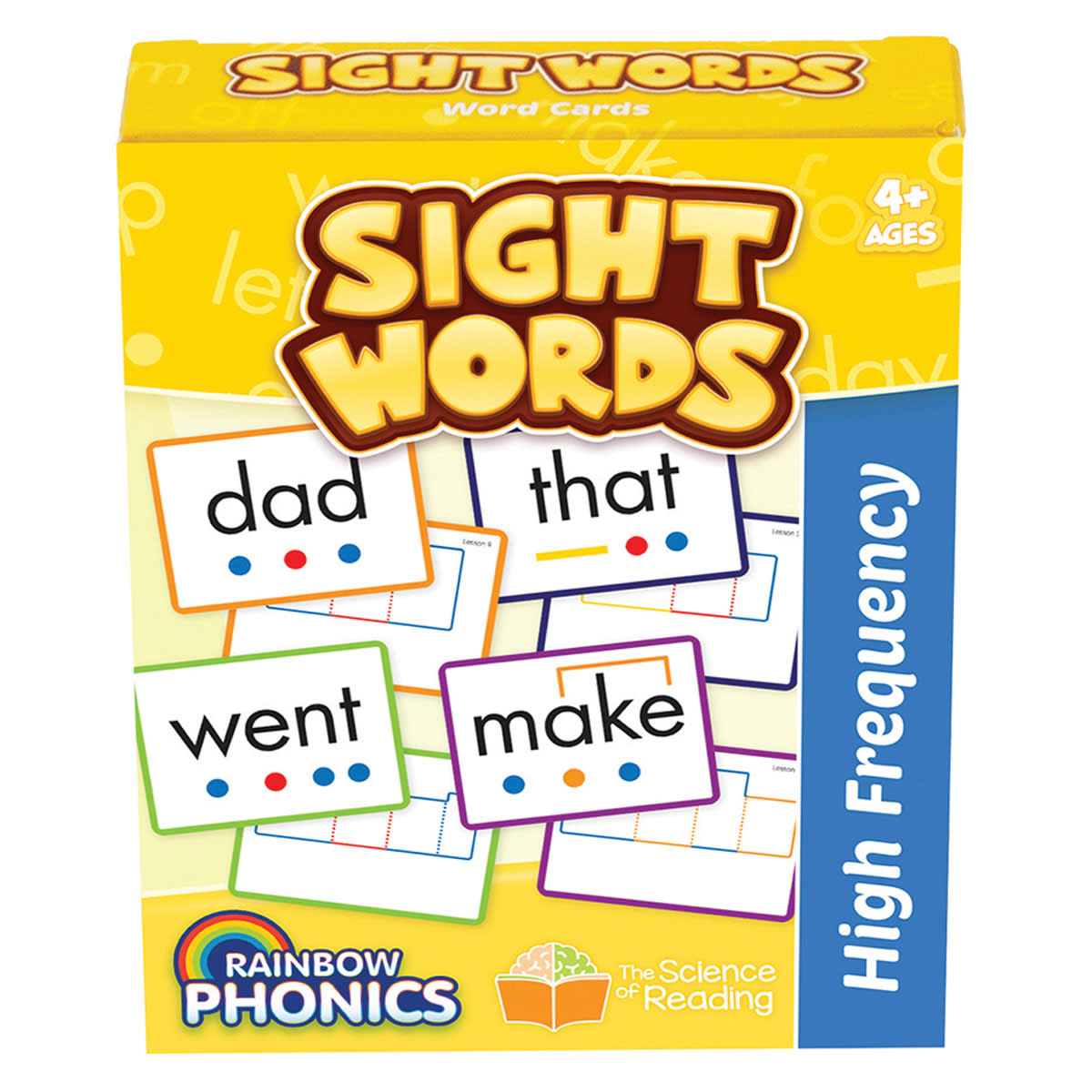 Sight Words Cards: High Frequency (Rainbow Phonics)