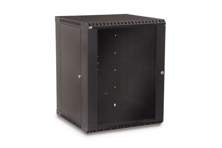 LINIER 15U 19in Wall Mount Cabinet with Glass Door