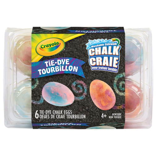 Crayola Tie Dye Egg Sidewalk Chalk (6 count)